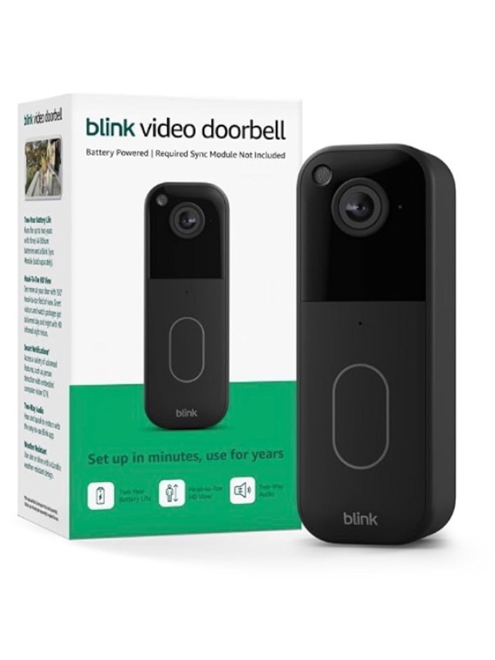 Blink Outdoor 4 Wireless Security Camera - Black AND video doorbell